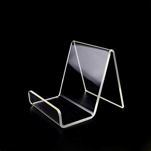 Perspex Display Holder Clear Acrylic Display Stand Transparent Book Display Stand for Shoe Phone Tablet Menu Cookbook (Pack of 1)