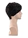 Kalyss Men's Short Black Brown Synthetic Hair Wig