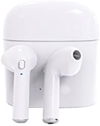 i7S Bluetooth Earbuds,LMS In-Ear Wireless Headphones Headsets Earpieces Earphones Noise Canceling Mic With Charging Box for ios iPhone X 8 8plus 7 7plus 6S Samsung Galaxy S7 S8 IOS (WHITE)