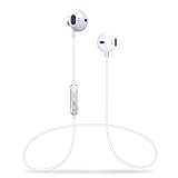 Wireless Headphones, [140 Hours Stand-by Time] 4.1 Magnetic Bluetooth Earbuds, Bluetooth Sports Earphones Headsets Earpieces Mic Compatible for Samsung S9/S8/S6 Note 8/7 (White)