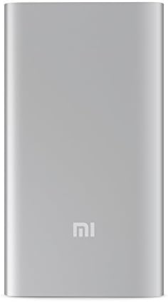 Xiaomi Power Bank 5000mAh External Battery Charger Pack Portable Charger for iPhone 6s 6 Plus 5s 5,iPad Air,Mini,Samsung Galaxy,LG,Google,HTC,MP4,MP3,Cell Phones,Tablets - Silver Color