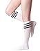 HASLRA Women's Knee High Socks 2 Pairs (Triple Stripe Mix)