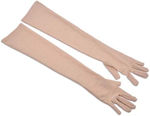 Satin Long Finger Elbow Sun Protection Gloves Prom Costume Fashion Gloves