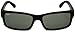 Ray-Ban RB4151 - BLACK RUBBER Frame CRYSTAL GREEN Lenses 59mm Non-Polarized