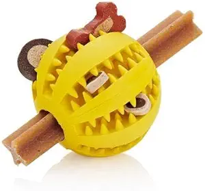 Dog Teething Toys Balls Durable or Pet Tooth Cleaning/Chewing/Playing/ Food Dispensing Toys