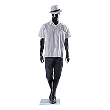 Cabeza completa masculina Fibra de vidrio Resumen Huevo Cabeza Maniquí Negro brillante