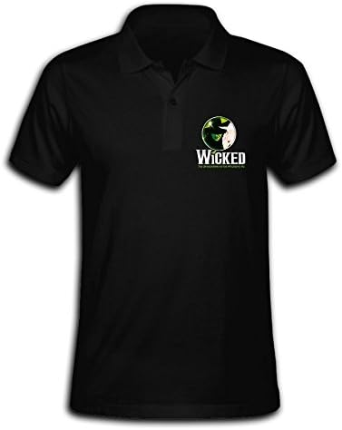 Men's Witchy Secrets Wicked Solid Short Sleeve Pique Polo Shirt Black US Size XXL