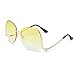 JOJO'S SECRET Oversized Square Sunglasses Metal Frame Flat Top Sunglasses JS009 (Gold/Transparent Red+Gold/Pink, 2.48)