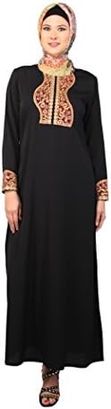 Abaya Kaftan Jilbab Modern Colorful Stylish Beautiful Latest Black Rose Abaya