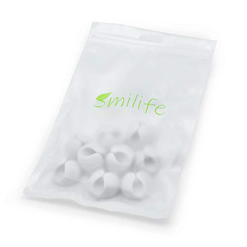Smilife 9 Pack White Silicone Cable Clip Holders, Self Adhesive Wire Management, Well-Organized Cables for Home, Office, Car