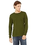Bella Canvas Men's Jersey Long-Sleeve T-Shirt Olive