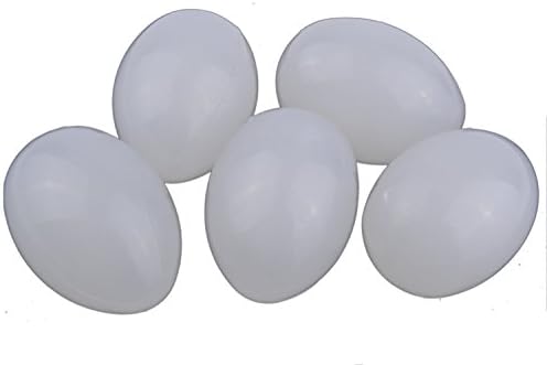 20PCS Blank White Solid Dummy Eggs Fake Plastic Pigeon Eggs for Hatch Incubation Breeding Magic Trick Magician
