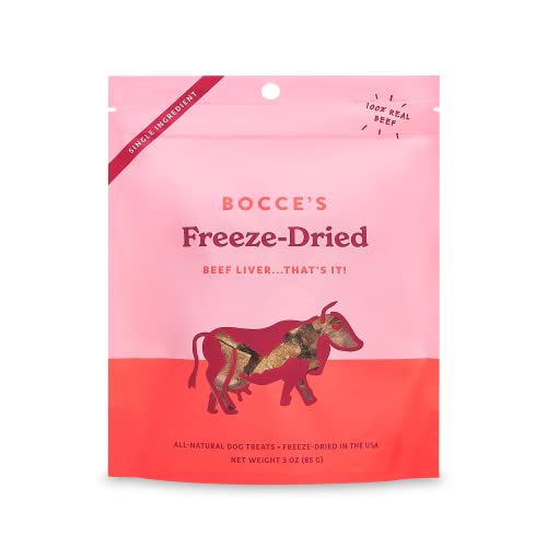 Bocce's Bakery Beef Liver Freeze-Dried Treats, 3 oz, All-Natural, Made in USA,…