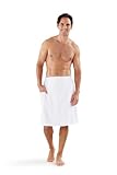 Boca Terry Men's Spa Wrap - 100% Combed Velour Cotton - One Size & XXL