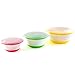 Fasmov Silicone Collapsible Storage Bowls with Lids-Set of 3