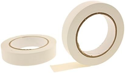 2pk 1" White Durable Rubber Adhesive PVC Vinyl Sealing Coding Warning OSHA Caution Marking Safety Electrical Removable Floor Tape (.94 in 24mm) 36 yard 7 mil