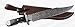 Moorhaus Handmade 1/4" Damascus Marine Recon Fighter Bolo Bowie Knife