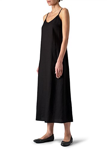 linen spaghetti strap dress