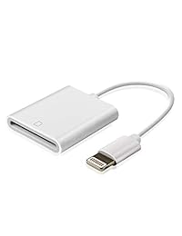 Lector de tarjetas SD, Lightning adaptador de lector de tarjeta SD cámara para iOS 9,2 o hasta 11, Trail Juego Cámara Visor para iPhone 6 6S 7 7plus 8 X iPad mini Air- no requiere App