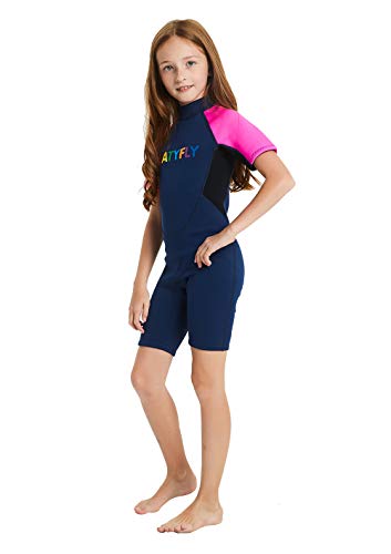 image for NATYFLY Kids Wetsuit Premium 2mm Neoprene Short Sleeve Youth Shorty We