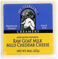 Mt. Sterling: Raw Mild Cheddar Goat Cheese 8 Oz (6 Pack)