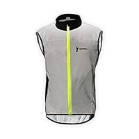 ReflecToes Reflective Windbreaker Vest for Running and Cycling. Super Bright, Lightweight, Premium and Durable Womens Or Mens Jacket - 4 Way Stretch Fabric - Rear Pockets Medium