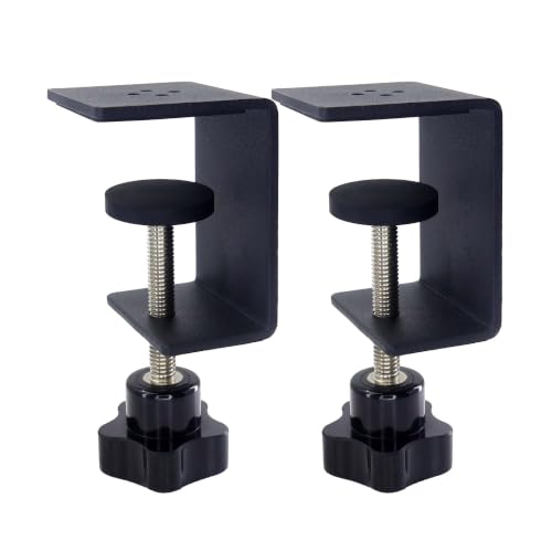 2 Pack Heavy Duty C Clamp & Desk Clamp | Wide Jaw
