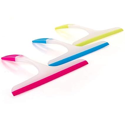 Aryshaa Squeegee Kitchen Wiper for Car Windshield, Kitchen Slab, Bathroom Mirror(Pack of 3) (Assorted Colors)