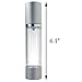 JUVITUS (2 Pack) 1.7 oz Acrylic Airless Spray Bottle Silver Matte