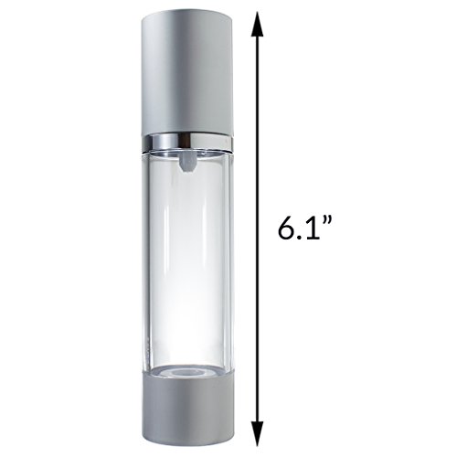 Airless Spray Bottle Silver Matte - 1.7 oz (2 Pack)