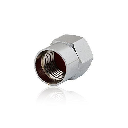 image for GODESON Chrome-Plated Brass Tire Valve Stem Caps with US Flag, Good De