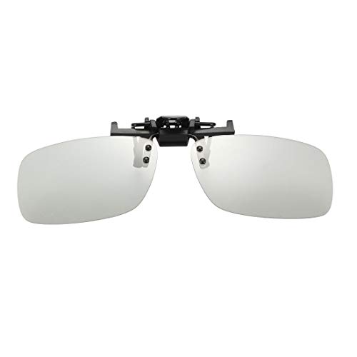 uxcell RealD Polarized Clip-on 3D Glasses for Movies/Cinema/Passive 3D TV’s Televisions, 0.72mm Thickness