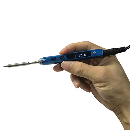 UY CHAN Upgraded Original TS100 Digital OLED Programmable Pocket-size Portable Soldering Iron Station Kit for Field Repair (Blue with B2 Tip) - Thumbnail 3