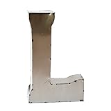 Rustic Arrow Letter L for Decor, 14-Inch, Silver