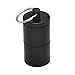 Stackable Stash Jar, 2 Packs Airtight, Waterproof, Smell Proof, Aluminum Storage Container Bottle, Multipurpose Herb Container For Spice, Coffee & Pepper (42ML)-Black