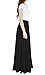 Women's Summer Chiffon Mopping Floor Length Big Hem Solid Beach Maxi Skirt (Large),Black,Large