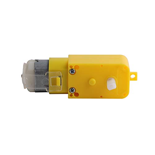 Wishiot TT Motor DC Gearbox Motor 200RPM DC 3-6V for Arduino Smart Car 1:48 Male Connector(Pack of 4pcs)