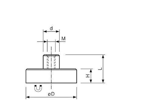 Ø 32mm Topfmagnet Neodym mit Gewindezapfen verzinkt Ø 10mm Flachgreifer