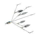 Ilure 5 Arms Alabama Umbrella Rig Fishing Ultralight Tripod Bass Lures Bait Kit Junior Ultralight Willow Blade Multi-Lure Rig