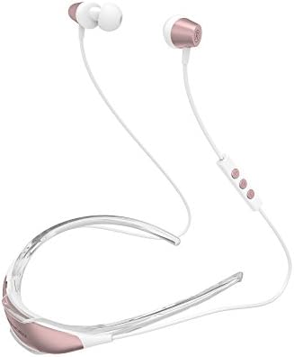 Coolcat Bluetooth Headphones V4.1 Wireless Neckband Stereo Noise Cancelling Earbuds Bluetooth Headset with Mic for iphone and Samsung Cell phone (Rose Gold)