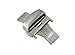 Uyoung 20mm Stainless Steel Brushed Silver Double Push Button Butterfly Deployment Clasp