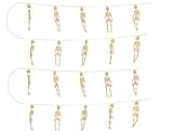 Skeleton Garland - 8 Feet Long 96 Inches Glow-in-The-Dark Skeleton Banner with 10 Skull Figurines for Halloween Decoration Party Supplies