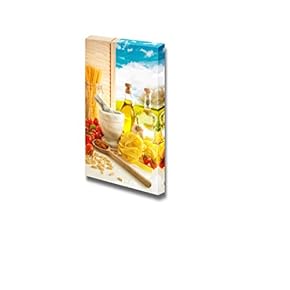 Canvas Wall Art - Italian Pasta and Pesto in The Kitchen | Modern Home Art Canvas Prints Gallery Wrap Giclee Printing & Ready to Hang - 18" x 12"