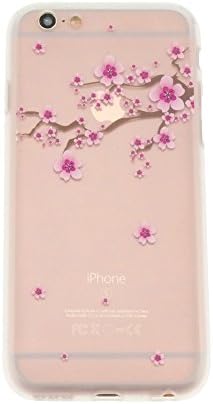 iphone 6 case, Thin Slim TPU Cherry blossoms pattern Hard Cover Skin for Iphone 6s case With Screen Protector