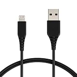 AmazonBasics Lightning to USB A Cable, MFi Certified iPhone Charger, Black, 3 Foot