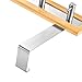 ToiletTree Products Bamboo Stainless Steel Over-The-Door Towel Hooks - Durable Coat, Clothes, and Towel Rack to Use in The Bathroom, Laundry Room, and Closet - 3 Hooks