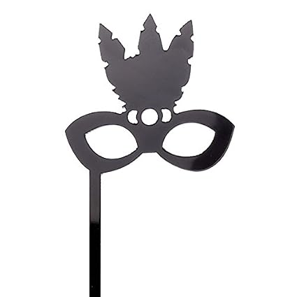Amazoncom Black Masquerade Ball Cupcake Toppers X8 Baking - 