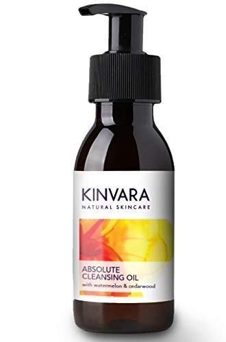 Make Up Removal, Fresh & Clean Skin Treatment | Kinvara Cleansing Oil | Organic Face Serum with Watermelon & Cedarwood | Plant Based for Dry, Sensitive or Oily Skin - 100ml