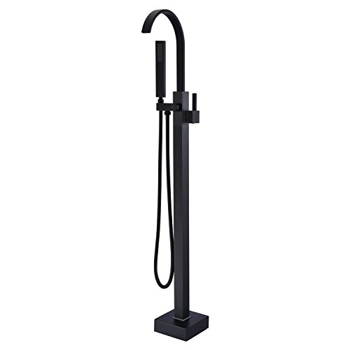 Artiqua Freestanding Bathtub Faucet Tub Filler Black Floor Mount Single