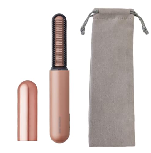 【Amazon.co.jp限定】コイズミ ヘアアイロン 前髪アイロンプラス コードレス USB充電式 海外対応 2段階温度調節 持ち運び コンパクト ポーチ付き ピンク KHR-AS03/P